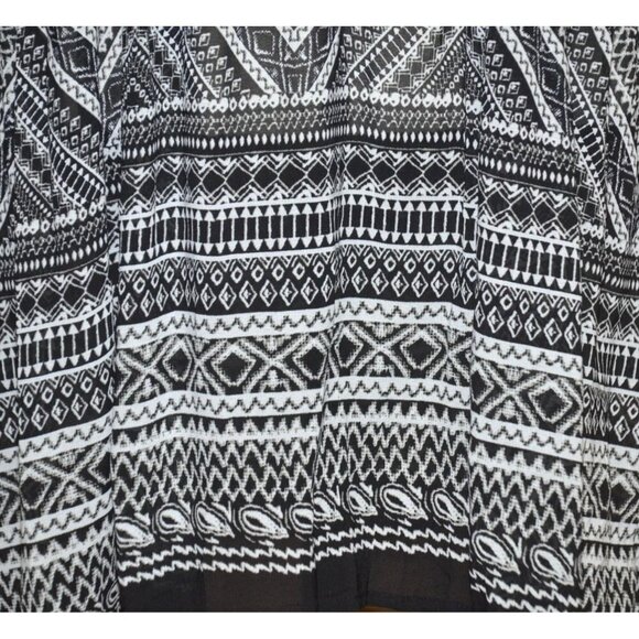 Catherines Black Accordion Beaded Short Sleeve Tunic Blouse Top Plus Size 3X 26W - Picture 4 of 10